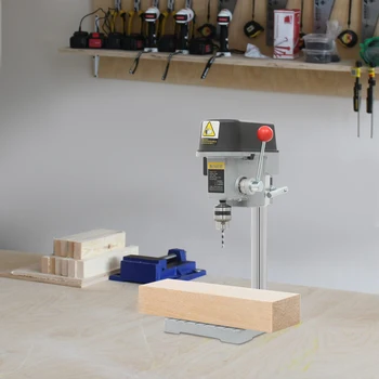 Mini Drill Press Bench, 340W Portable Drill Press Bench 5158A, 3-Speed Adjustable Bench Drill for Wood, Hard Plastic, DIY Crafts 1