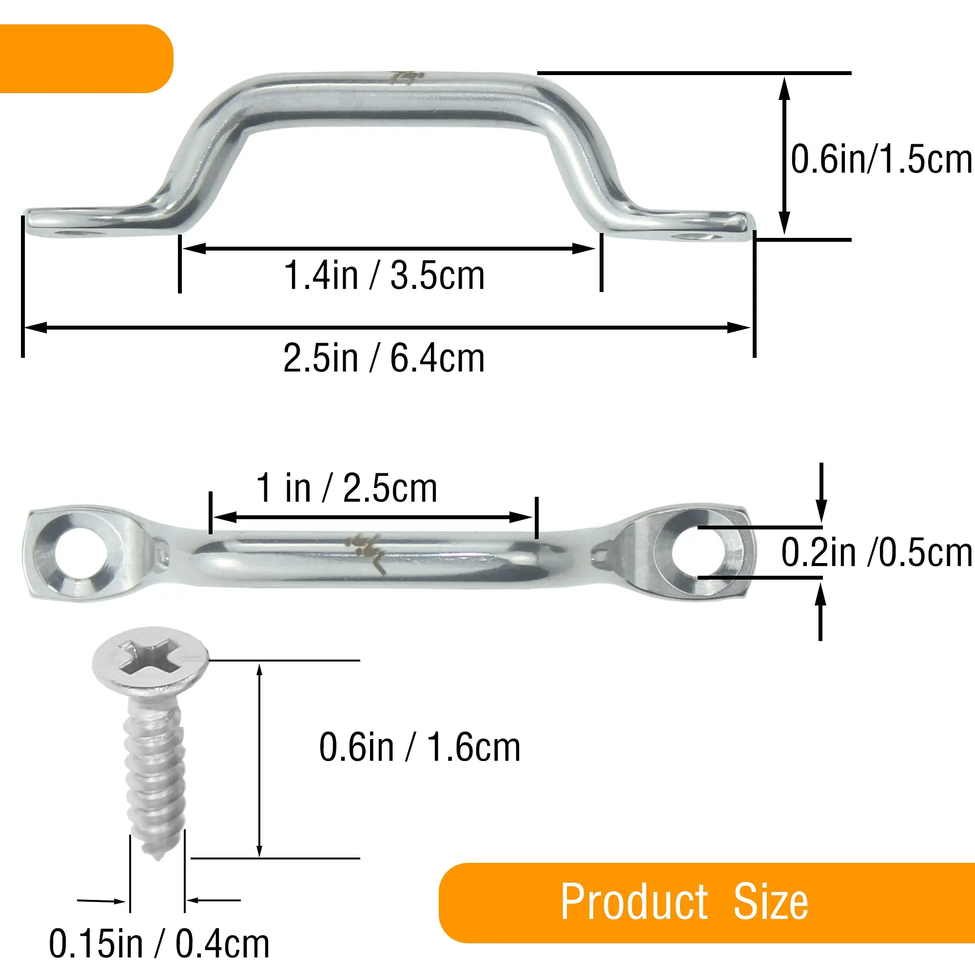 Bimini Top Strap Pad Eye Footman Loop 8pcs - Heavy Duty Stainless Steel for Boat, Kayak, Tie Downs, Jeep Wrangler Door Strap 2