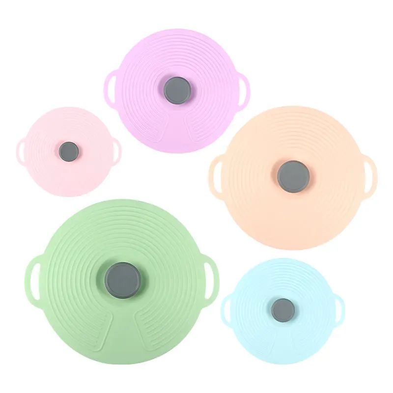 Silicone Fresh-keeping Lid Anti-spill Lid Dust-proof and Leak-proof Kitchen Gadget Pot Tableware Pot Oil Cover food cover kitchen utensils kitchen supplies fresh keeping cover preservation cover