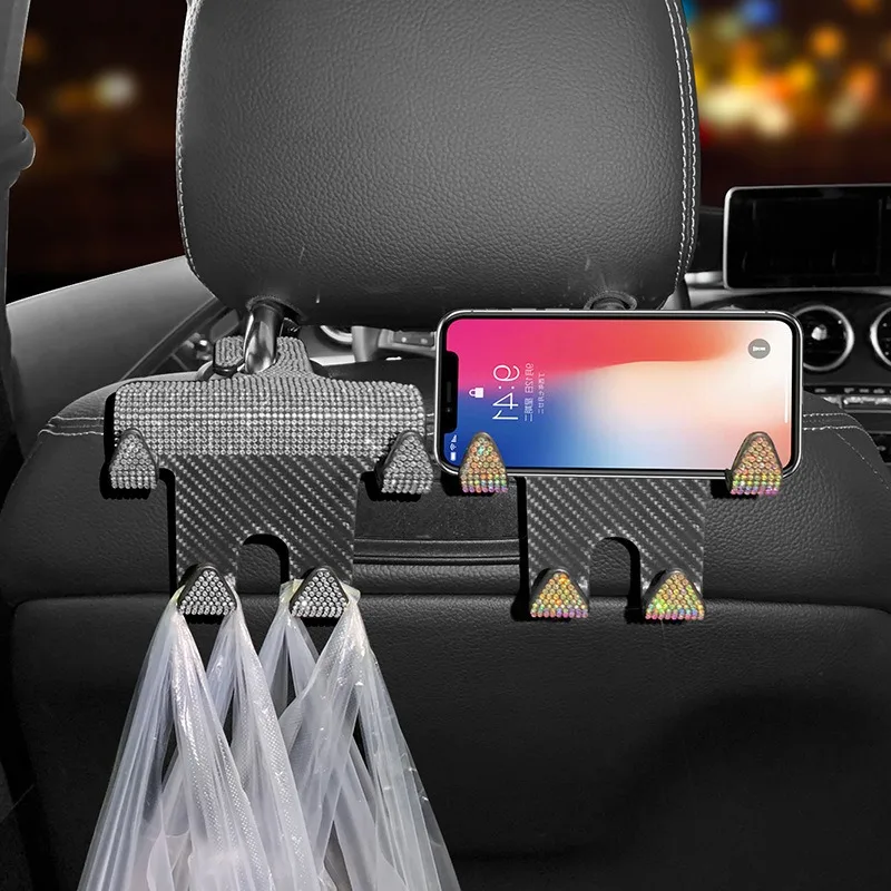Multifunction Hook Car Back Seat Headrest Hook Auto Back Seat Organizer Hanger Handbag Clothes Bracket Car Interior Accessories