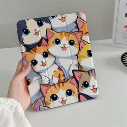 Charming Kawaii Cat iPad Cover - Cute Protective Tablet Case for IPadPro2024 - 11inch (TR124)