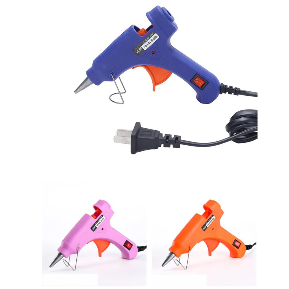 Hot melt glue gun hot glue gun 20W Mini Hot Glue Gun Fast Preheating Glue Gun for Christmas Crafts School DIY Arts Home Quick Repairs Use 7mm Sticks