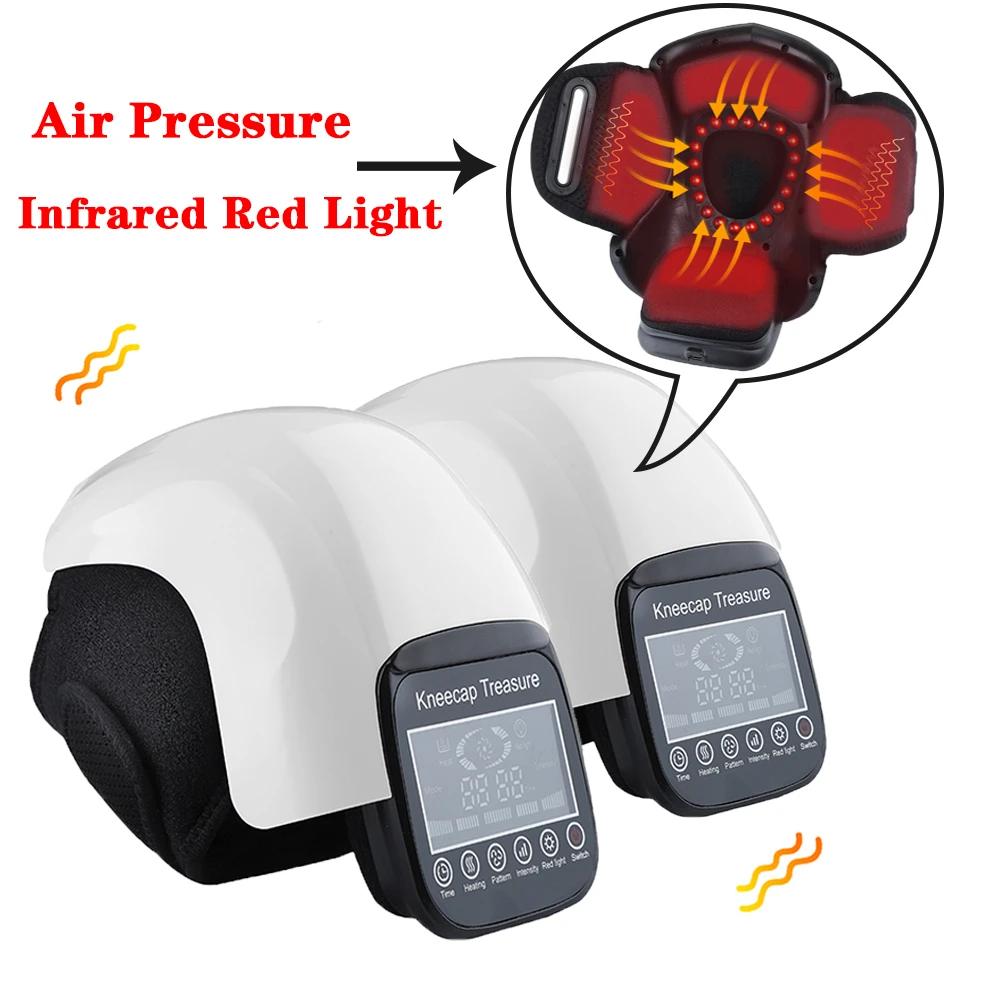 Electric Air Pressure Knee Massage Infrared Heating Arthritis Pressotherapy Joint Vibration Pain