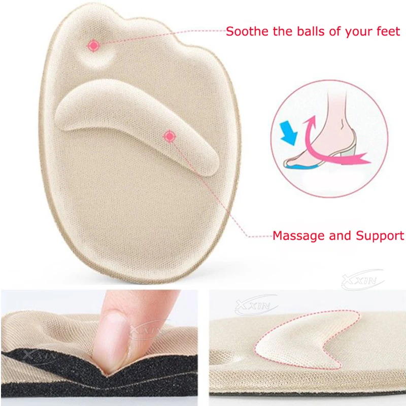 High-heeled Anti-slip Insoles Thickened Forefoot Cushion Reduced Size
