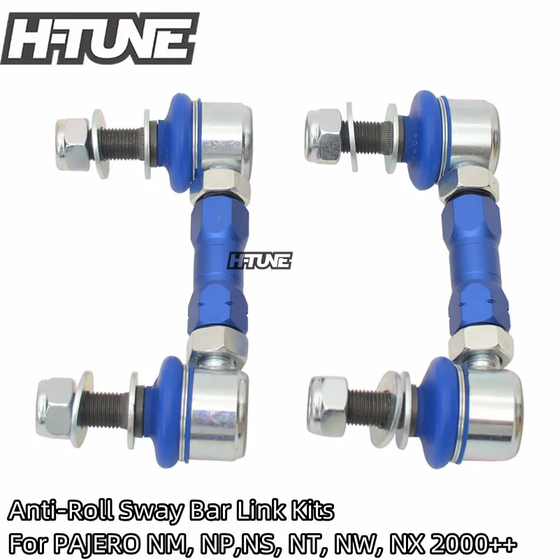 12mm Ball Joint Front Adjustable Sway Bar End Link Replacement For PAJERO NM, NP,NS, NT, NW, NX 2000-Front Sway Bar Links