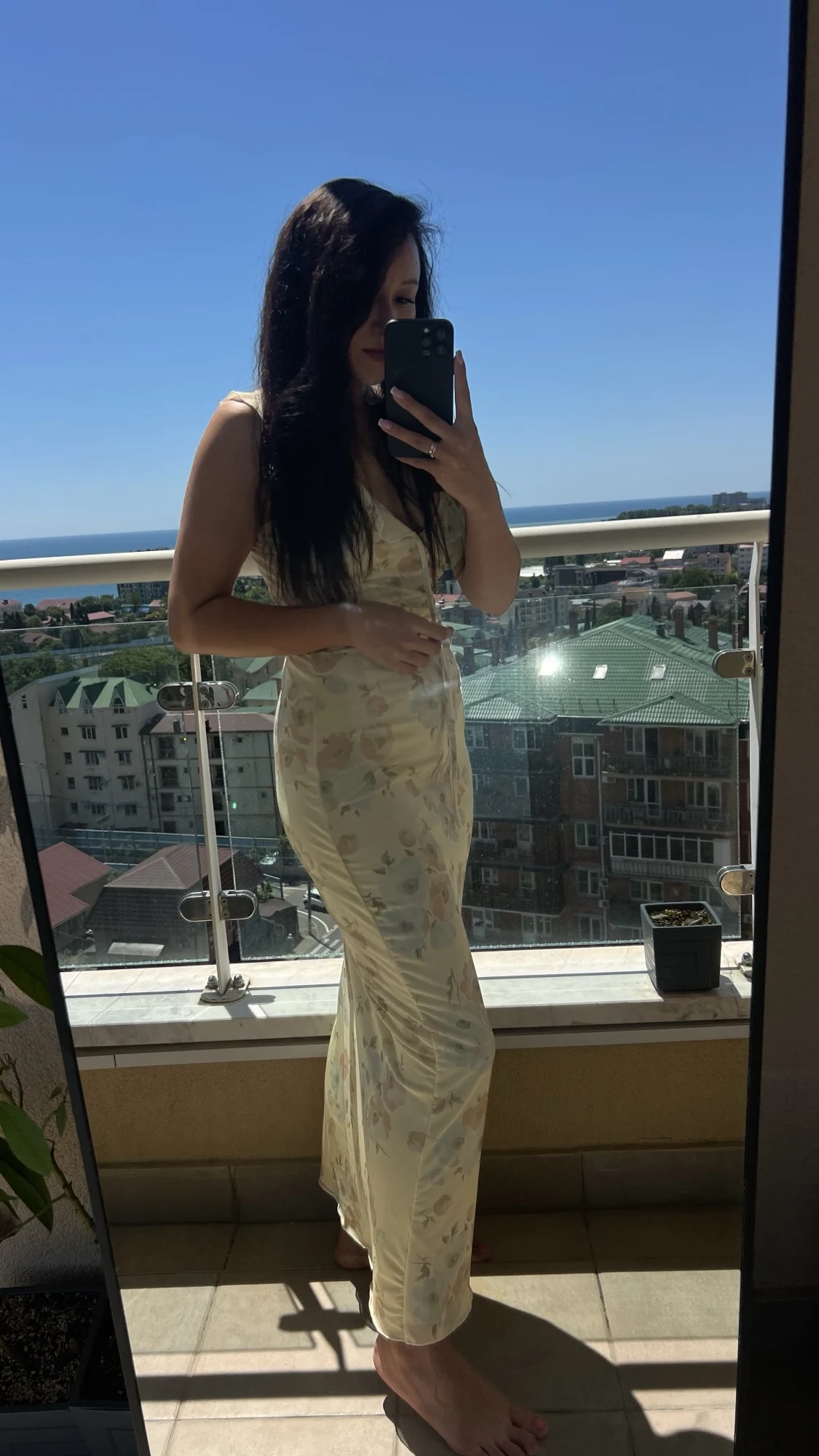 Cryptographic Summer Floral Print Plunge Maxi Dress photo review