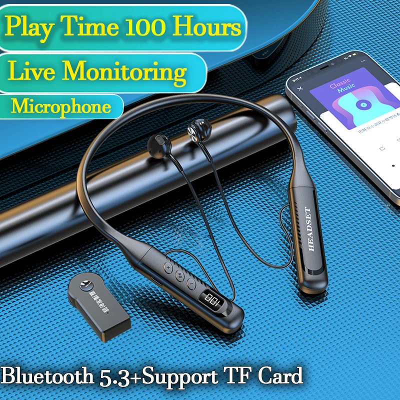 Bluetooth Headsets 100 Hours Endurance Live Streaming Wireless