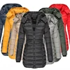 Winter Thicken Warm Women Parkas Solid Color Zippers Coats Long Sleeve Padded Puff Jacket Mid-Length Slim Female Hoodie Parkas 1