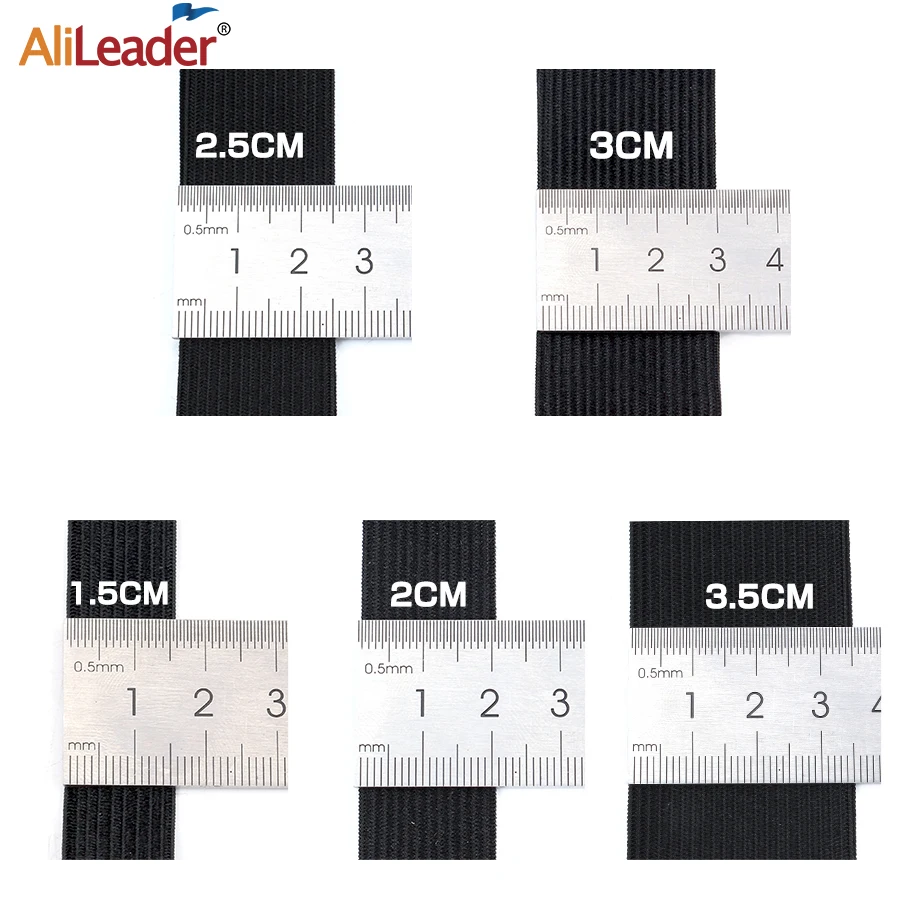 10/20/30/40M Black Elastic Bands For Wig Making Accessories Melting Band For Lace Wig Caps Making Sewing Elastic Band For Wigs