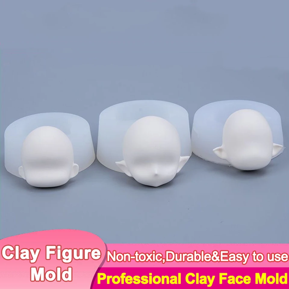 Professional Clay Molds Crafts Silicone Face Body Mold Air Dry