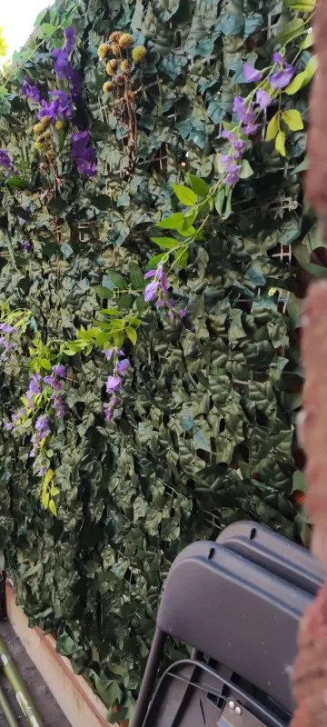 Artificial Ivy Hedge Green Leaf Fence Panels Faux Privacy Fence Screen for Home Outdoor Garden Balcony Decoration photo review