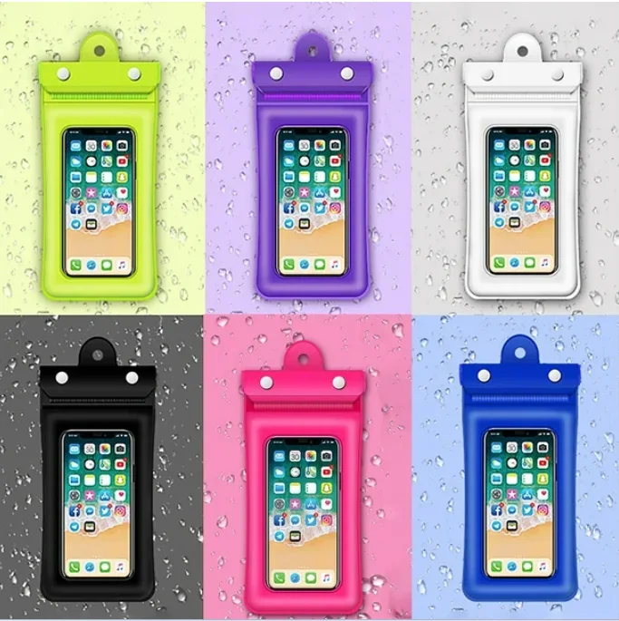 Funda de teléfono sellada de 3 capas, funda de teléfono impermeable Universal
