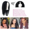 250% Kinky Curly V Part Wig Human Hair No Leave Out Upgrade Deep Wave Curly V Shape Wig No Glue Clip In Half Wig For Women 6