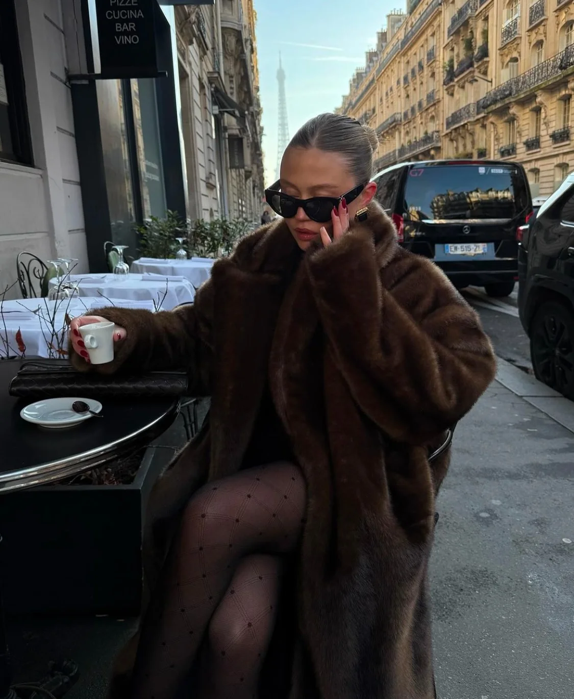 Women's Faux Fur Lapel Long Coat