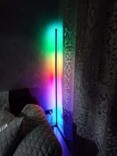 lampe de chevet Lampadaire d'angle sur pied Tuya Smart RGB LED, éclairage d'ambiance pour chambre à coucher, décoration salon nordique pour la maison lampadaire de salon luxe, lampadaire led sur pied, 150cm photo review