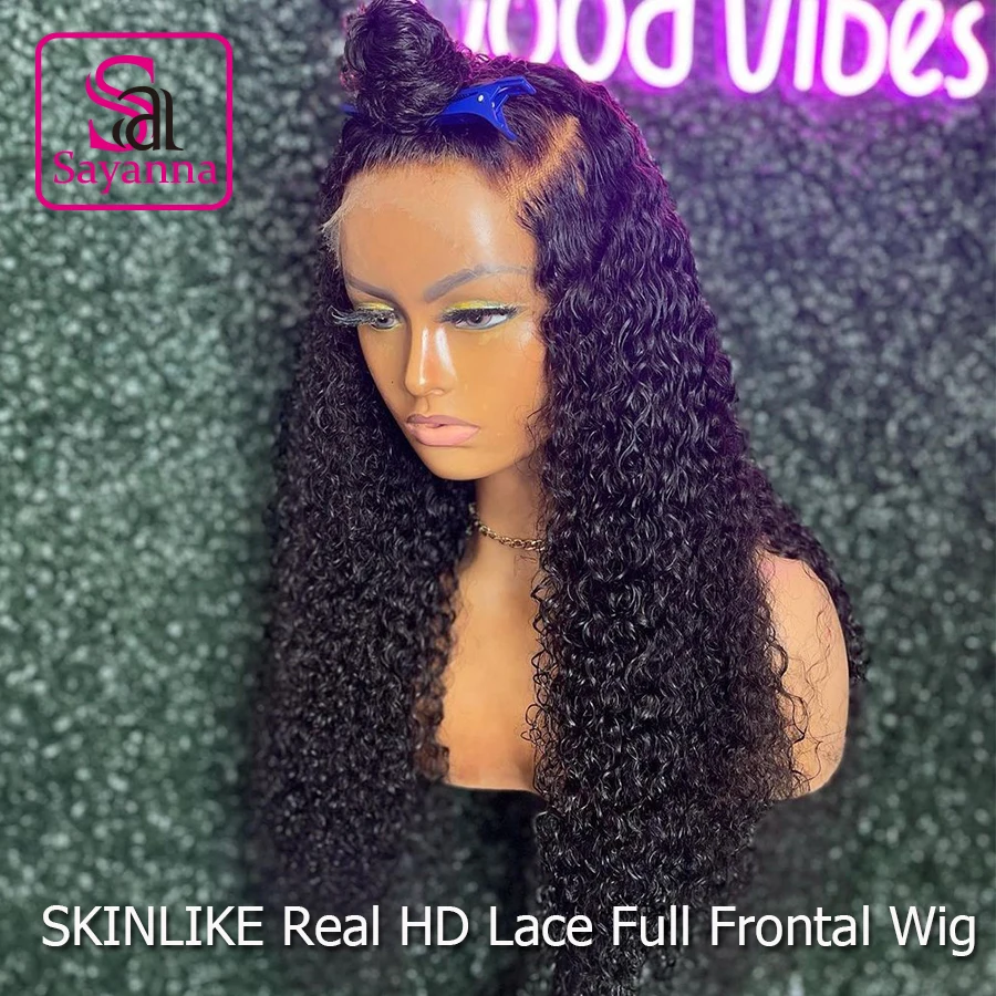 

13x6 HD Lace Frontal Wig Water Wave 13x4 Full Lace Human Hair Wigs 250% Pre Plucked Melt Skins HD Lace Full Frontal Curly Wig