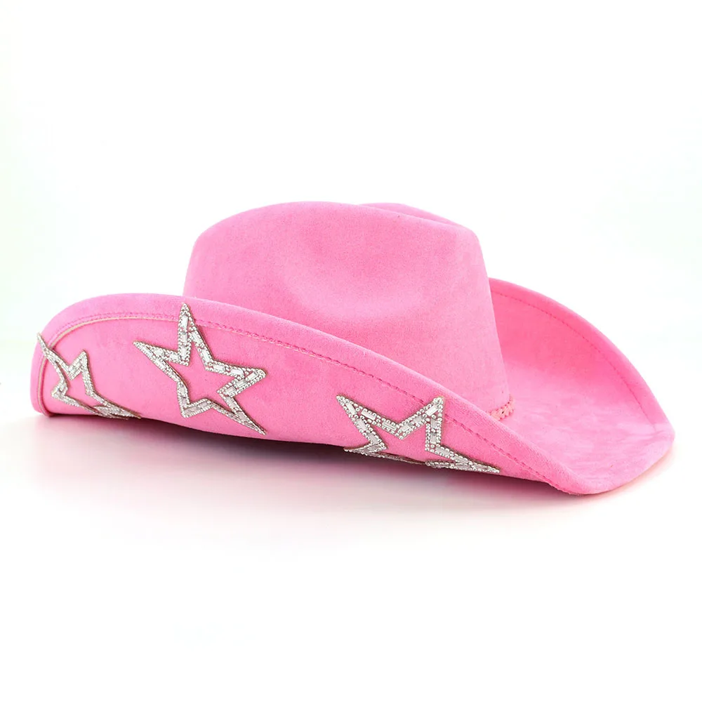 Suede Western Cowboy Hat Men\'s and Women\'s Retro Gentleman Cowboy Hat New Accessories Straw Hat Hombre Suede Big Brim Hat
