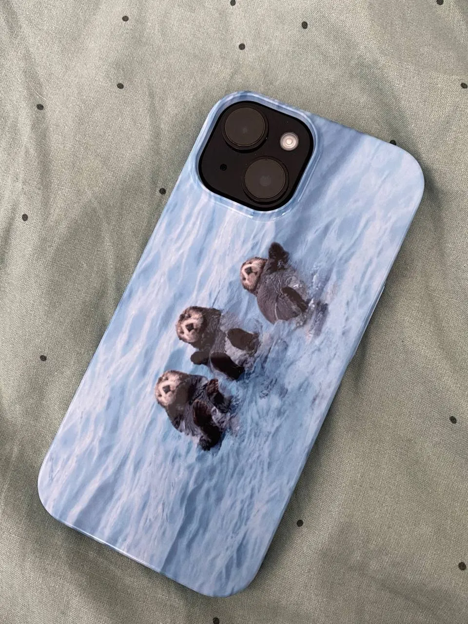 Cute Otters iPhone Case, customer photo