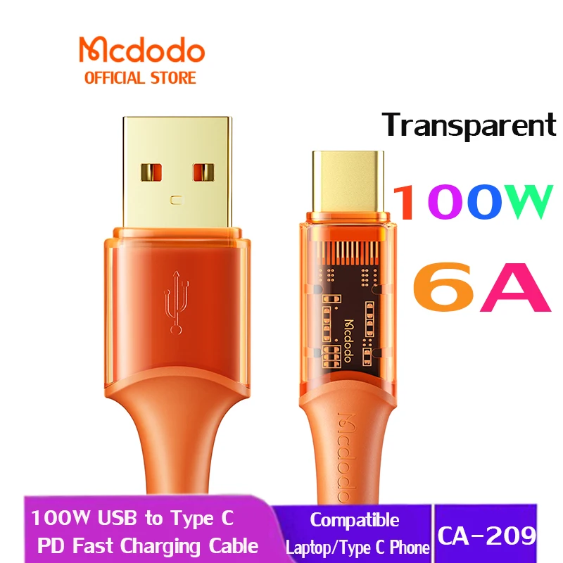 

Mcdodo 100W USB C Cable Type C Charging Cable 5A QC4.0 Fast Charging for Huawei Xiaomi 11 Pro Samsung S21 Phone Charger Data