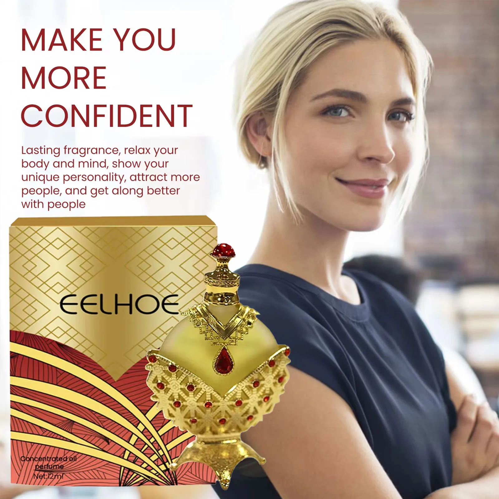 Eelhoe 12ml Long Lasting Fragrance Air Refresher Oil Couple Dating Light Aroma Flirting Seduction Charming Air Refreshing Oil