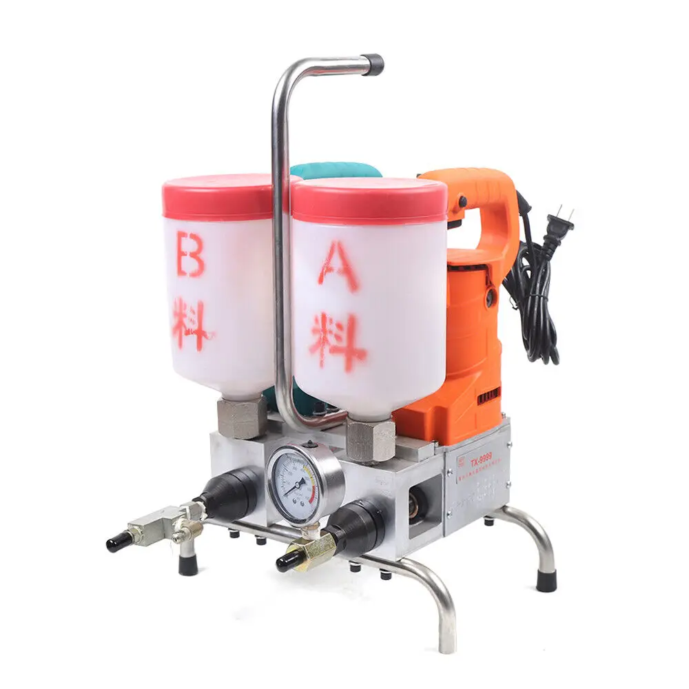 Electric Epoxy Injection Piston Pump Polyurethane Foam Grouting Steel Machine 1500W knurling kit injection nut knurled nuts copper m2 m2 5 m3 stainlness steel insert for electrical 200 500pcs m2 l 3 5 m2 5 l 3 5