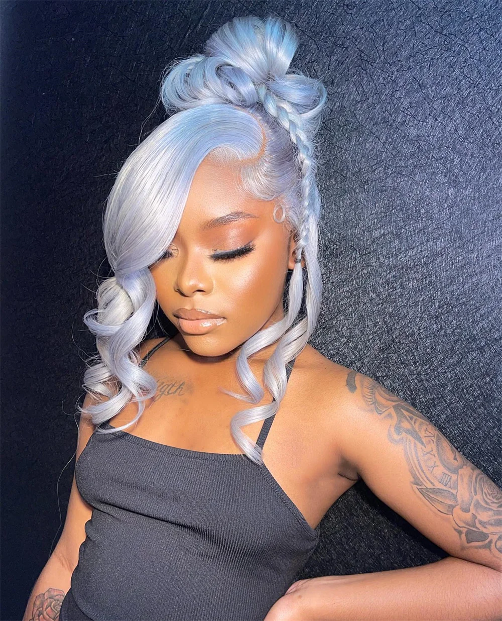 250% Gray Body Wave Lace Front Wig 13x4 13x6 Lace Frontal Human Hair Wigs Transparent Brazilian Colored Hair Wigs For Women