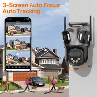 WONSDAR PTZ caméra IP WiFi Surveillance vidéo extérieure caméra de vidéosurveillance trois écrans suivi automatique Ful HD Audio couleur Vision ICSEE APP 3