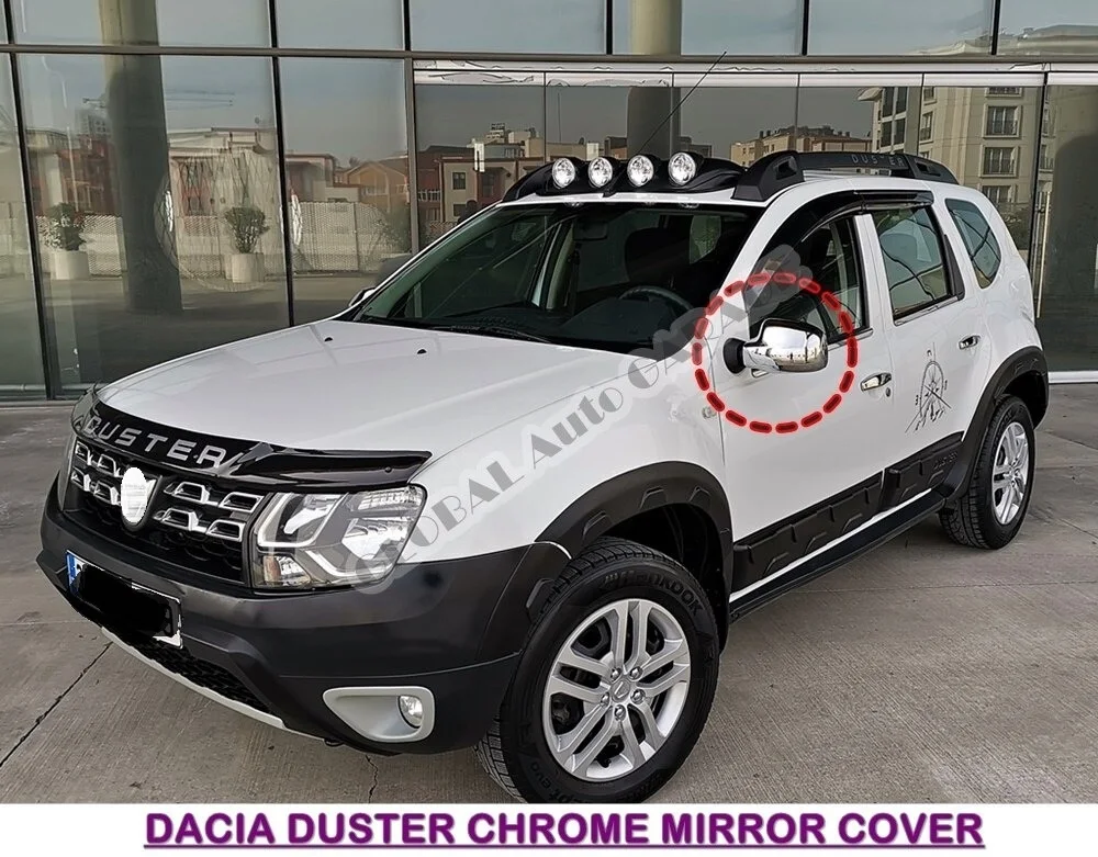 

For DACIA DUSTER CHROME Mirror Cover 2010- 2020 Glossy Piano Black 2 Pieces Wing Car Styling Accessory Universal Spoiler