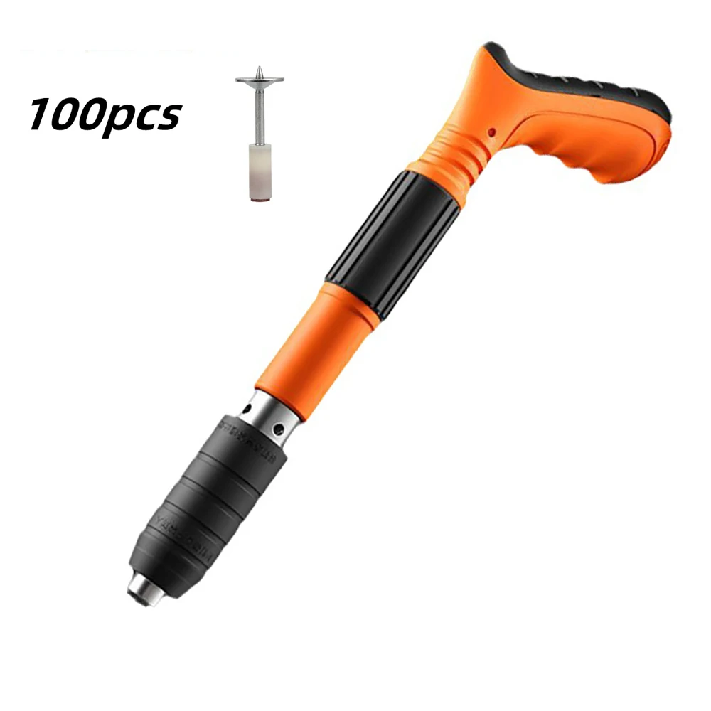 Pistolet à Ongles Manuel Mini – 4 Puissances – Outil Rivet Pour Mur, Plafond – Avec 100 Clous – Métal Et Caoutchouc