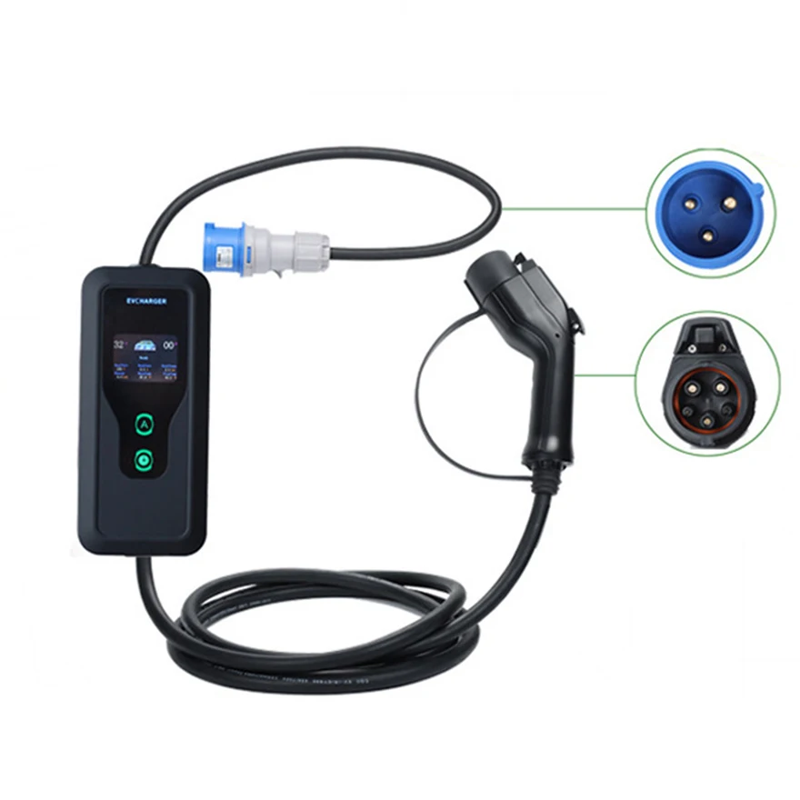 EV Charger Level 2 10A 16A 20A 24A 32A Portable Electric Vehicle Charger,  CEE Plug 220V-240V Car Charging Cable, SAE J1772 - AliExpress