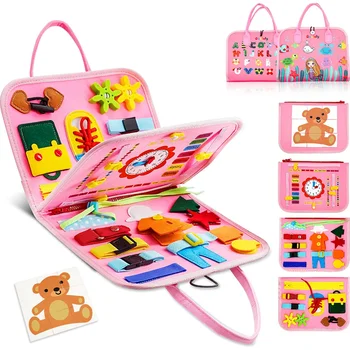Montessori Toddler Busy Board – Sensory & Life Skills Toy for Kids 1