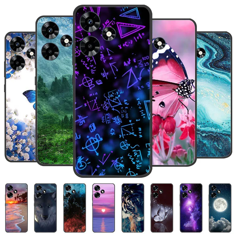 

For Infinix Hot 30 4G Case Cover For Infinix Hot30 Silicone Soft Marble Black Bumper Funda Coque for Infinix Hot 30 Protective