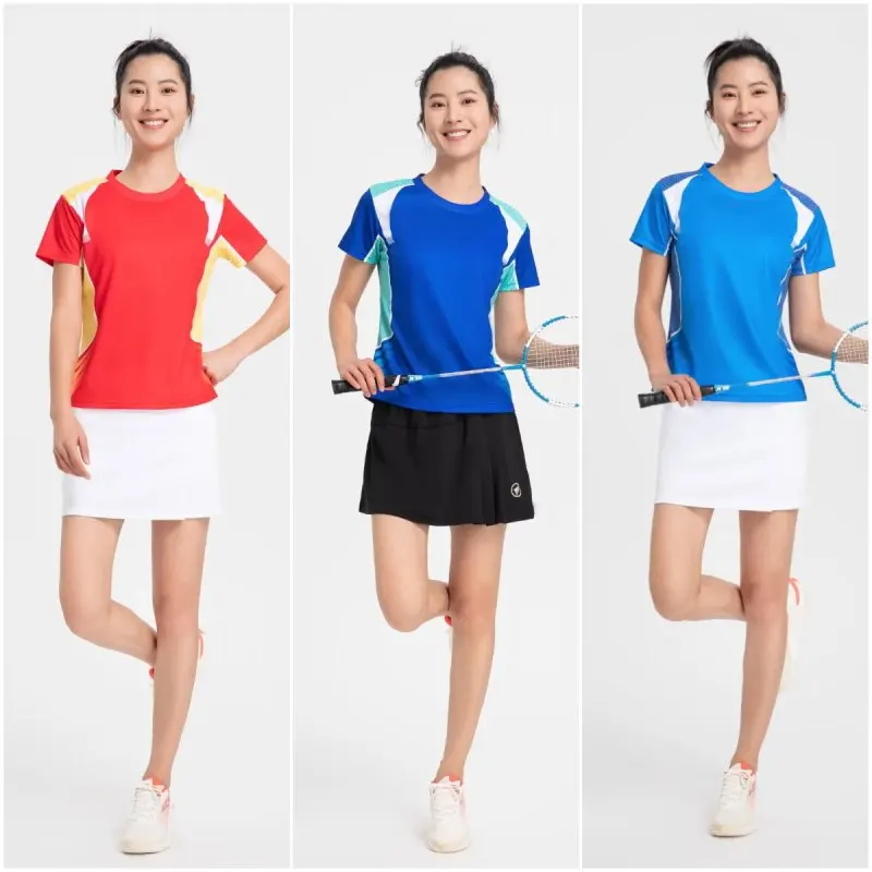 Badminton Shirt Women Child Table Tennis Short Sleeve Tee Breathable Light Golf Jersey Ping Pong Training Clothes