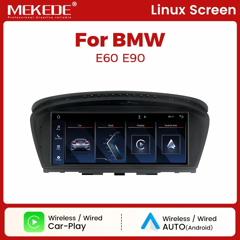 MEKEDE Linux 8,8-zoll Auto Radio Carplay Für BMW 3 5er E60 E61 E63 E64 E90 E91 E92 E93 E94 multimedia Bildschirm Android AUTO