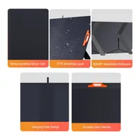 Panneau solaire pliable OSCAL PM200 SE 200W/400W, 24,6% d'efficacité élevée, cellules solaires monocristallines, surface ETFE, étanche IP67, sortie MC4, support réglable pour camping en plein air et camping-car. 3
