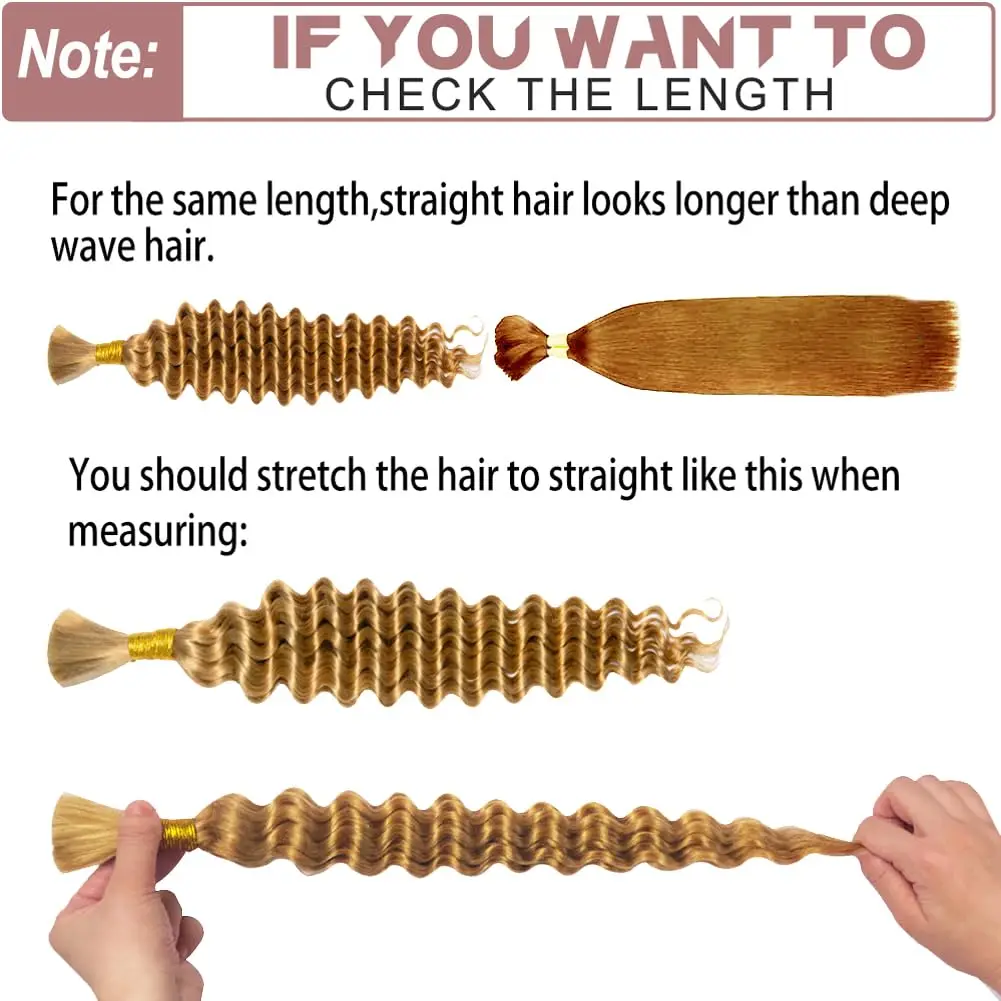 Honey Blonde Boho Braids Human Hair No Weft Bulk Braiding Hair 100% Remy Human Hair Boho Knotsless Braids 100g Bulk Human Hair