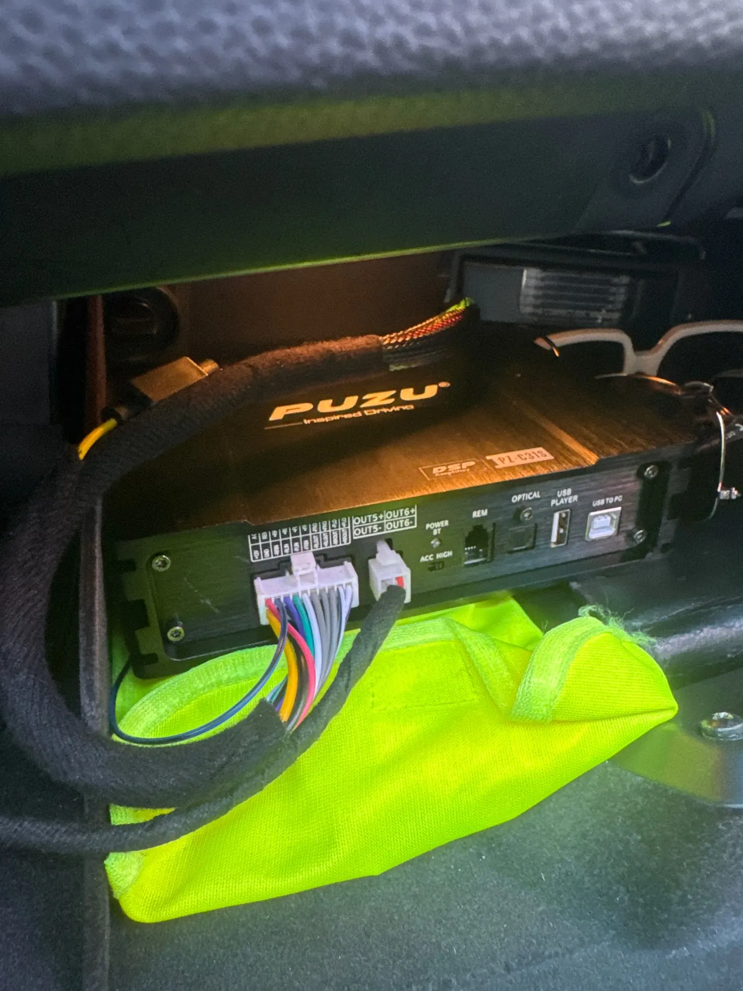 PUZU PZ-C31S 4ch to 8ch Plug and Play DSP Car Audio Digital signal processor with Amplifier 6X150W support windows /android/IOS app sound tuning photo review
