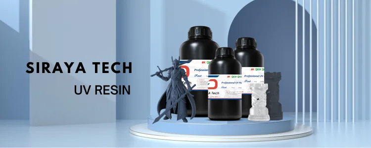 SIRAYA Tech Professional UV Resin 1kg 3本 Tenacious - 65D Flexible resin
