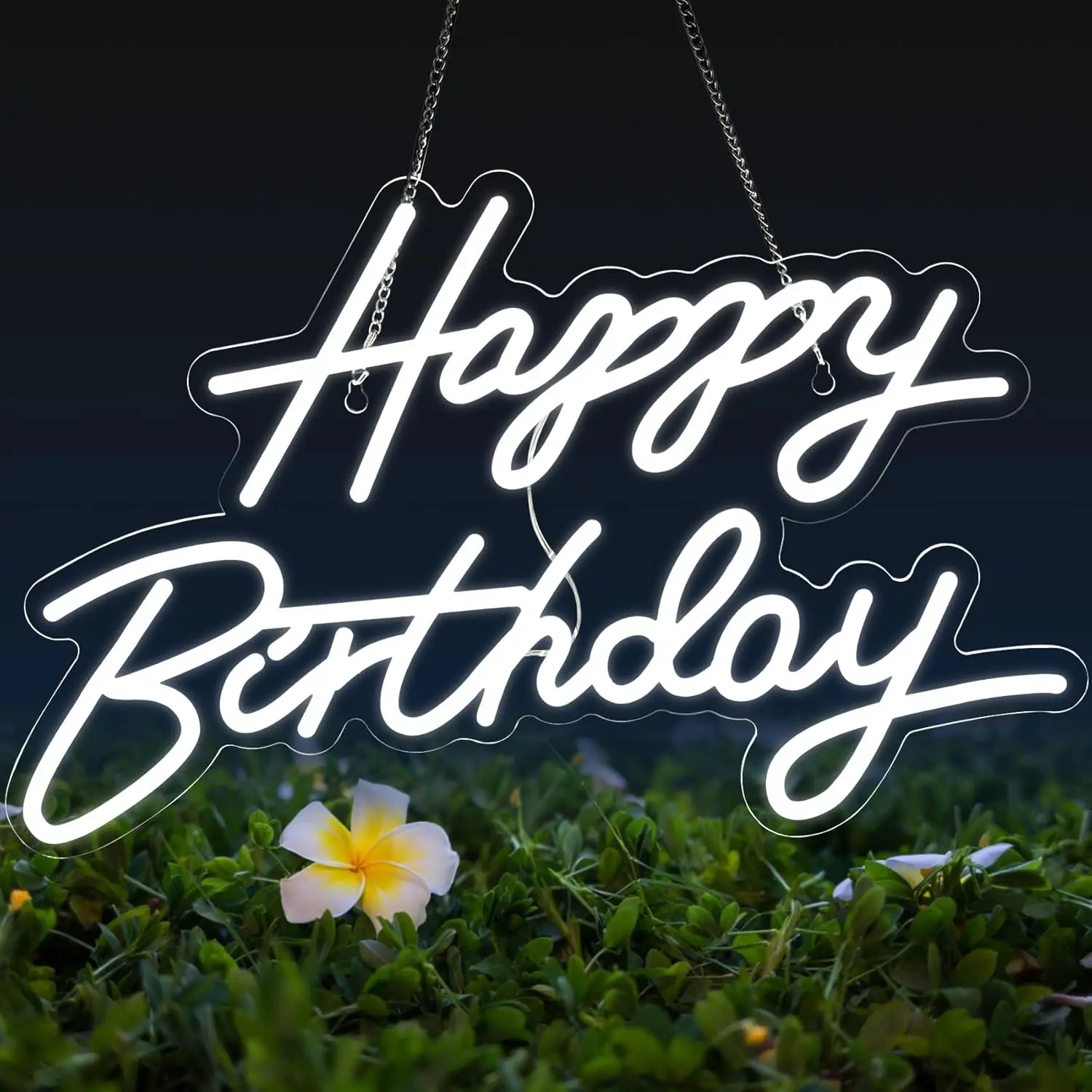 생일 축하 네온 사인 LED 생일 파티 벽 장식 룸 장식 LED 조명 사인 네온..