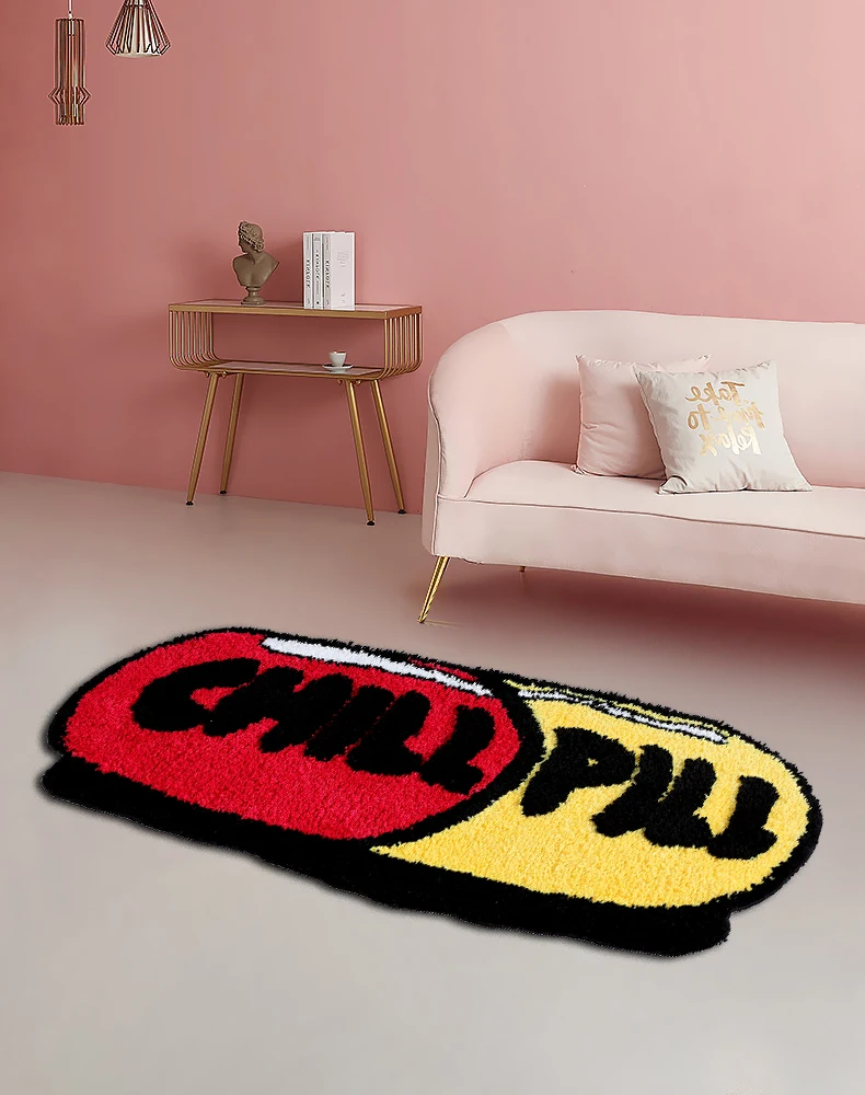 Fluffy Oval Bath Carpet