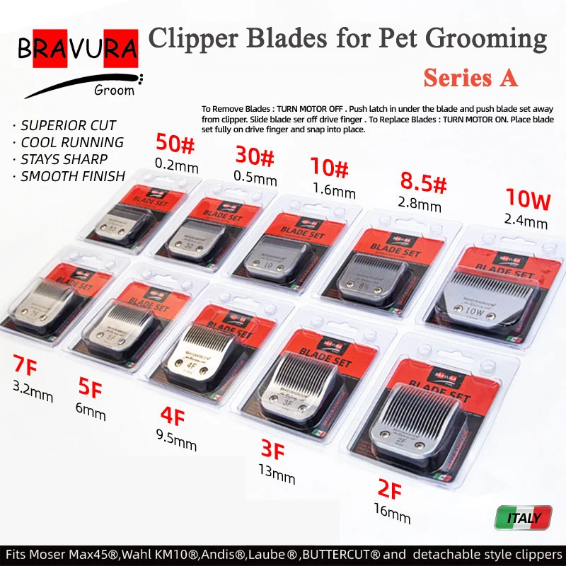 Precision blade set Professional Dog Clipper Blade Fit Most Andis and Oster Series A for Pets Suitable for A5 type knives adapters animal clipper razor blade