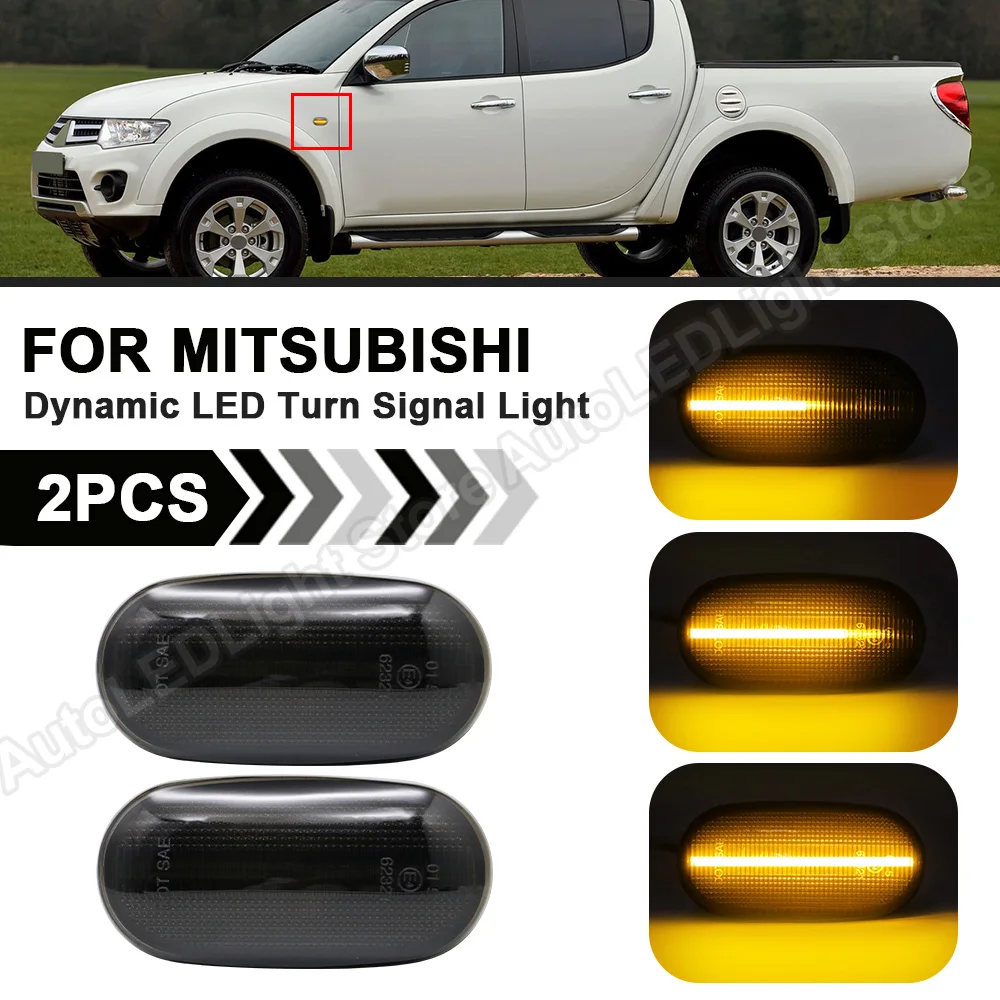 For Mitsubishi Triton/l200 Pajero Montero Sport Nativa 2pcs Dynamic Led