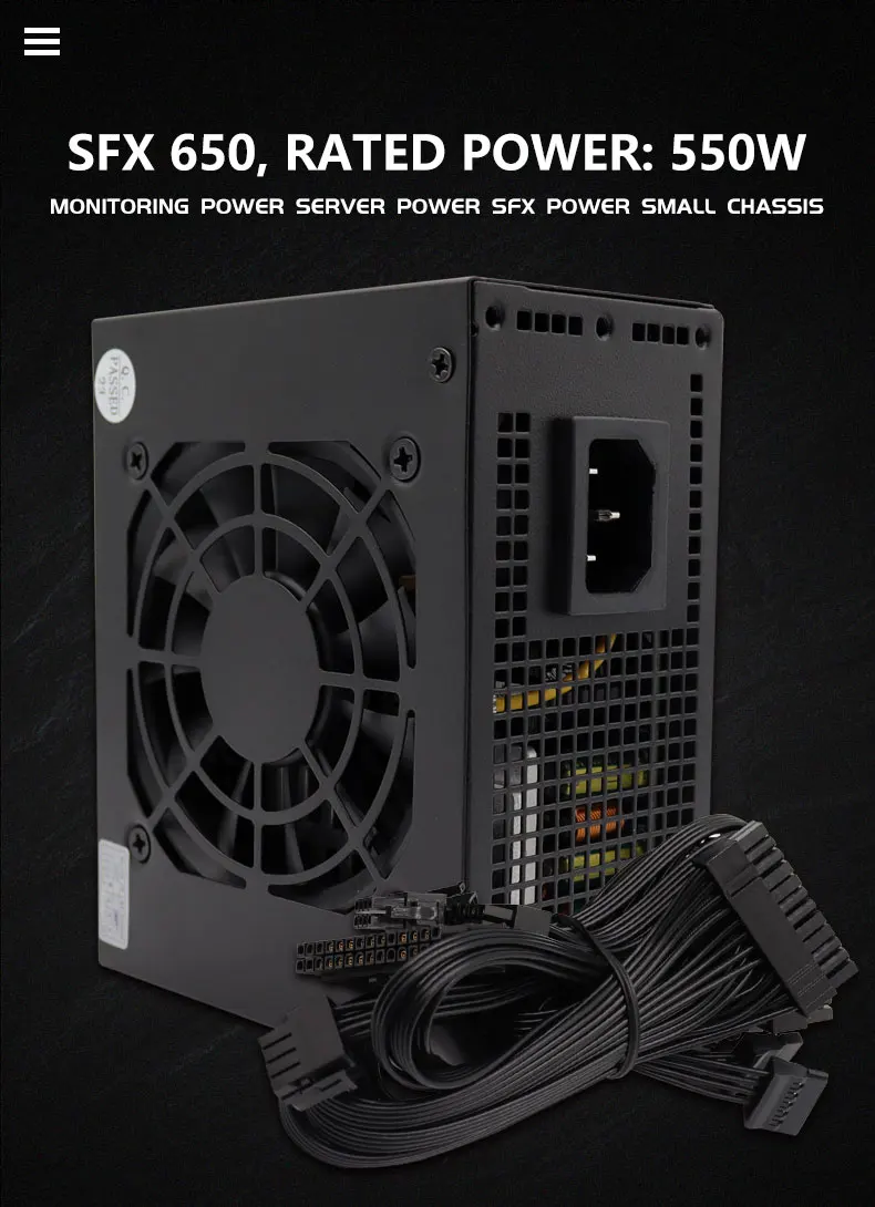 650W SFX Micro ATX TFX Power Supply 550W Fully Modular SFX PSU Power