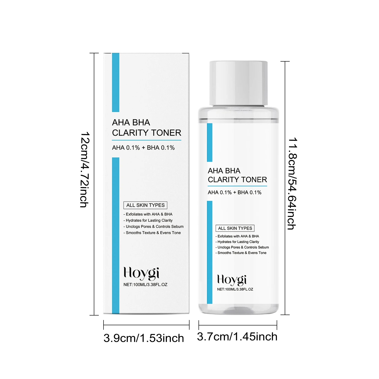 Hoygi Exfoliating Face Toner Lasting Moisturizing Deep Nourishing Reduce Dryness Unclog Pore Oil Control Daily Facial Toner