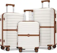 Ensemble de valises rigides KONO 3 pièces en ABS+PC, avec roues doubles et serrure à combinaison, en tailles 20/24/28 pouces 1