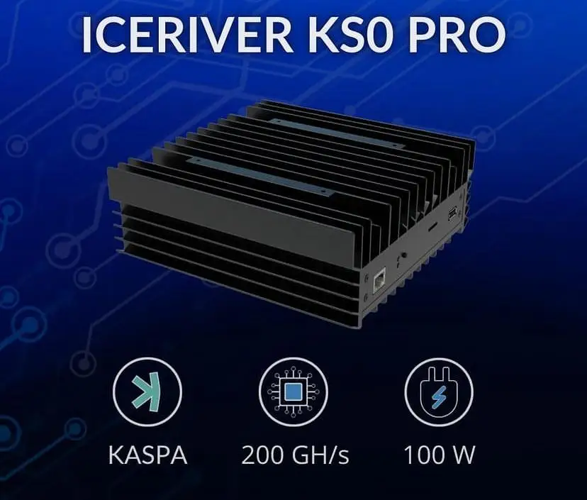 

IceRiver KAS KS0 Pro Asic Kaspa Miner 200Gh/S с блоком питания