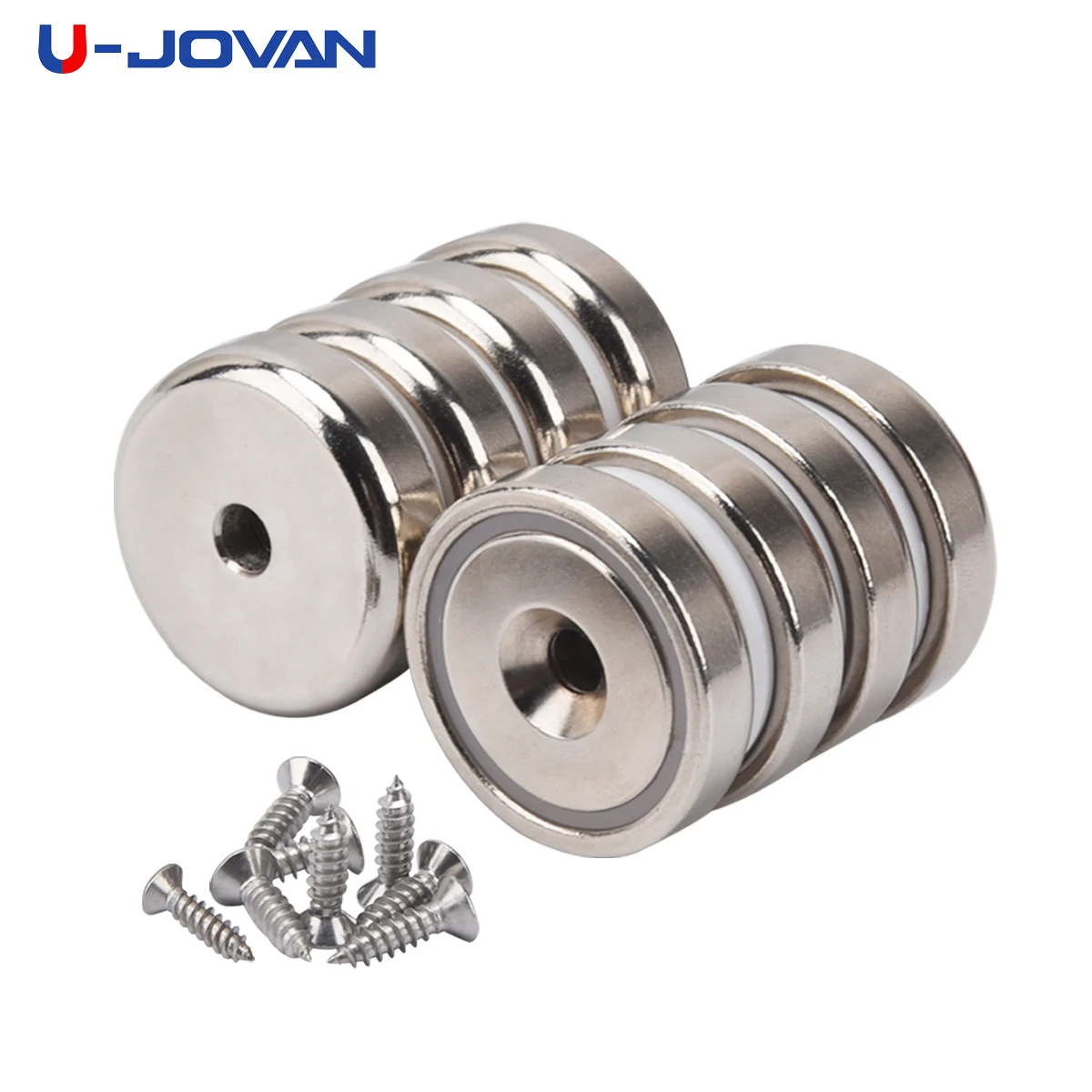 

Strong Neodymium Cup Magnets Round Base Rare Earth Magnet with Heavy Duty Countersunk Hole and Stainless Screws for Craft