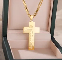 Fashion Creative Cross Wolf Necklace Stainless Steel For Women Choker Branches Tree of Life Design Pendant Necklace Men Jewelry - Image 3