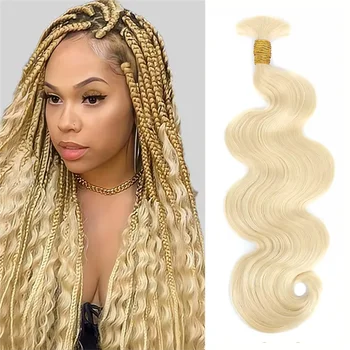 613 Blonds Body Wave Braids Human Hair Bulk For Braiding 100% Human Hair Bundles 1/2/3 Bundles No Weft Hair Bundles For Women 1