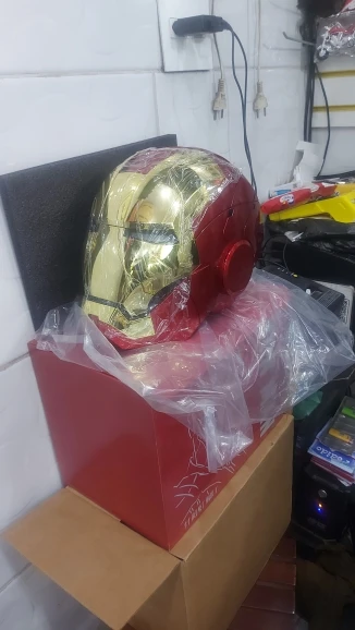 Iron Man Helmet Mk5 Electric Voice Activated Control Wearable Mask 1:1 Automatic Opening Closing Model Figure Adult Toy Gift